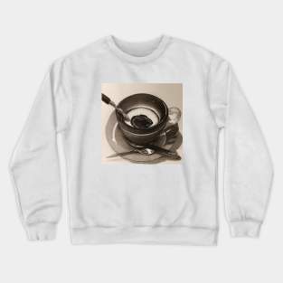 Coffee Since Monochrome Pointillism Vintage Cup Crewneck Sweatshirt